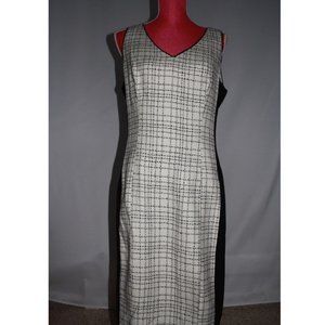 White House Black Market Black White Plaid Women Dress Size 10
